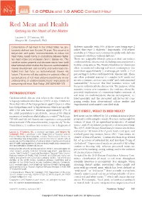 Red Meat and Health Getting to the Heart of the Matter
