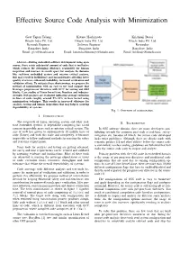 Effective Source Code Analysis with Minimization
