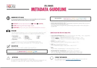 Metadata Guideline