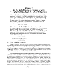 Chapter 9 on the Early History and Impact of Unix Tools to Build the Tools for a New Millennium