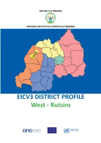 EICV3 DISTRICT PROFILE West - Rutsiro