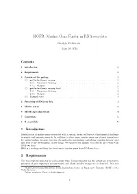 MGFR: Marker Gene Finder in RNA-Seq Data