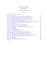 Part III 3-Manifolds Lecture Notes C Sarah Rasmussen, 2019
