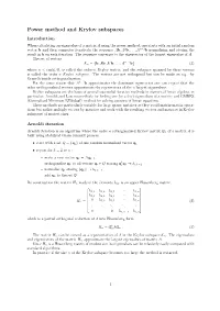 Power Method and Krylov Subspaces