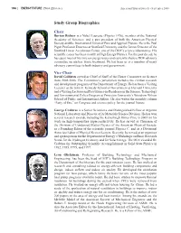Study Group Biographies