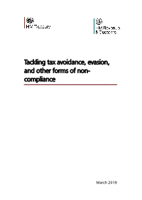 Tackling Tax Avoidance, Evasion and Other Forms of Non-Compliance