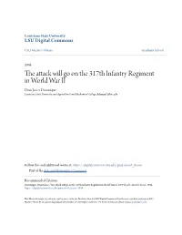 The Attack Will Go on the 317Th Infantry Regiment in World War Ii