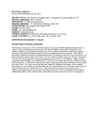 2010 Project Abstract for the Period Ending June 30, 2012