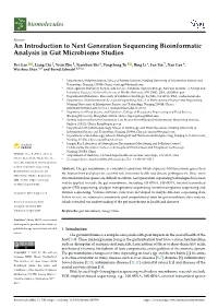 An Introduction to Next Generation Sequencing Bioinformatic Analysis in Gut Microbiome Studies