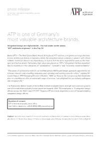 ATP Is One of Germany's Most Valuable Architecture Brands