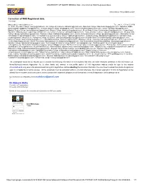 Correction of NAD Registered Data. Dr. Debasis Dutta