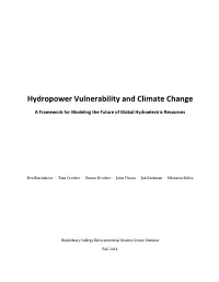 Hydropower Vulnerability and Climate Change