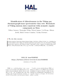 Identification of Chlorobenzene in the Viking Gas Chromatograph-Mass Spectrometer Data Sets