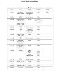 Refresh London - Running Order