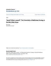 "Saved? What Is Saved?": the Potentiality of Bakhtinian Ecology in Delillo's White Noise