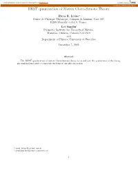 BRST Quantization of Matrix Chern-Simons Theory