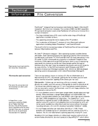 File Conversion L Technical Information