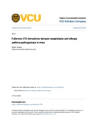 Fullerene C70 Derivatives Dampen Anaphylaxis and Allergic Asthma Pathogenesis in Mice