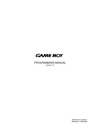 Game Boy Programming Manual