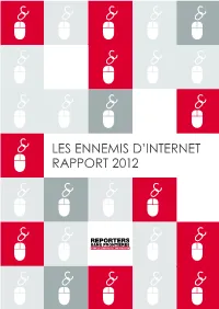 Les Ennemis D'internet Rapport 2012