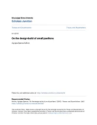 On the Design-Build of Small Pavilions