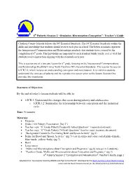 Ovulation-Menstruation-Conception”: Teacher’S Guide