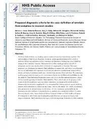 Proposed Diagnostic Criteria for the Case Definition of Amniotic Fluid Embolism in Research Studies