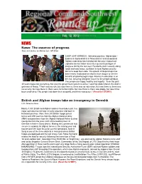 The Essence of Progress British and Afghan Troops Take on Insurgency In