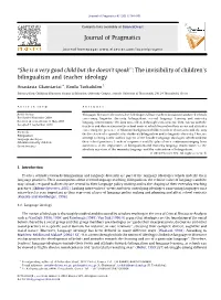 The Invisibility of Children's Bilingualism and Te