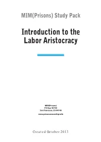 Introduction to the Labor Aristocracy