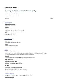 Master Menus
