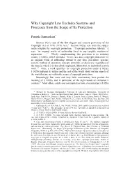 Why Copyright Law Excludes Systems and Processes from the Scope of Its Protection