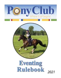 2021 Eventing Rulebook