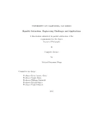 Equality Saturation: Engineering Challenges and Applications
