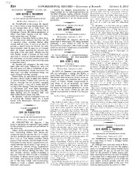 Extensions of Remarks E20 HON. BENNIE G