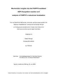 Mechanistic Insights Into the PARP10-Mediated ADP