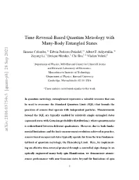 Time-Reversal-Based Quantum Metrology with Many-Body Entangled States