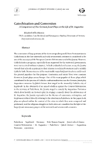 Catechization and Conversion a Comparison of Two German Jesuit Plays on the Life of St
