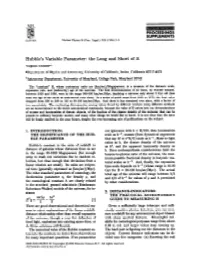 Hubble's Variable Parameter