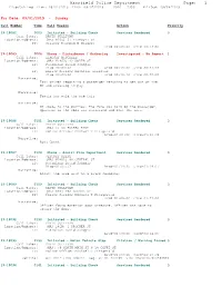 Mansfield Police Department Page: 1 Dispatch Log From: 09/01/2019 Thru: 09/07/2019 0000 - 2359 Printed: 09/08/2019