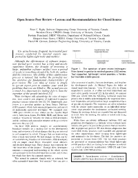 Open Source Peer Review – Lessons and Recommendations for Closed Source