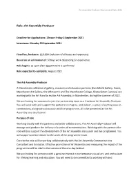 Role: Art Assembly Producer