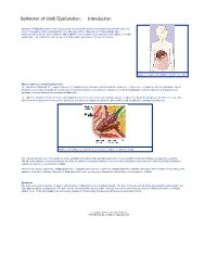 Sphincter of Oddi Dysfunction: Introduction