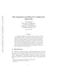 The Integration Problem for Complex Lie Algebroids