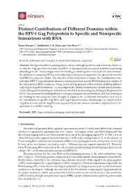 Distinct Contributions of Different Domains Within the HIV-1 Gag