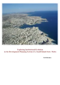 Exploring Institutional Evolution in the Development Planning System of a Small Island State: Malta