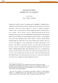 Immobility in the “Age of Migration” Joya Chatterji Trinity College