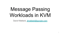 KVM Message Passing Performance