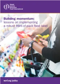 Lessons on Implementing a Robust Front-Of-Pack Food Label