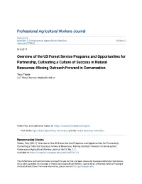 Overview of the US Forest Service Programs and Opportunities For